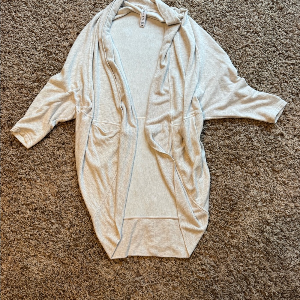 Athleta Cream Open Front Cardigan
